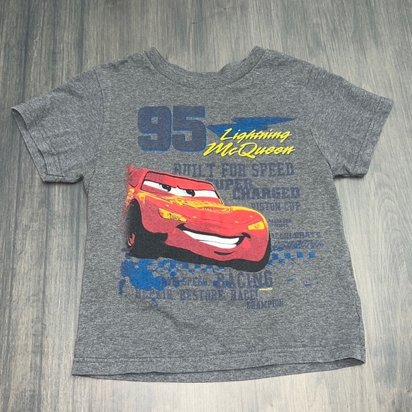 Disney Pixar Cars Lightning McQueen Boys T-Shirt Size 5/6 - Picture 1 of 6